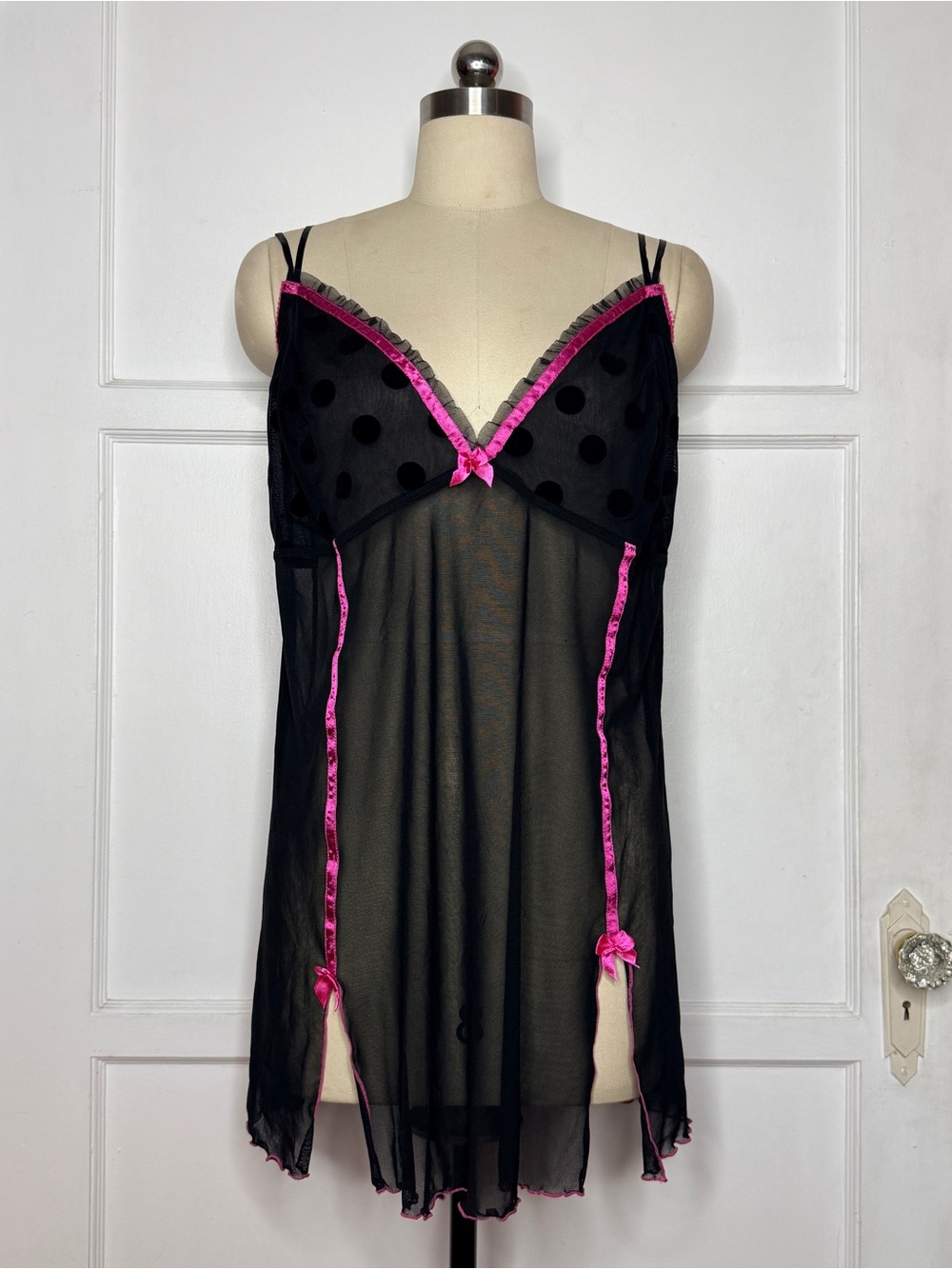 Cacique black and pink lingerie dress